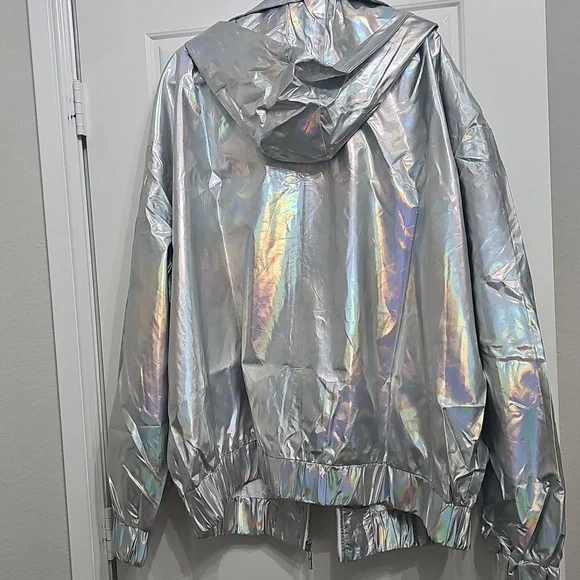 Holographic Silver Women's Jacket - Picture 8 of 8